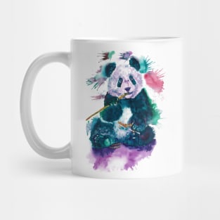 pands cute watercolor eat bamboo Mug